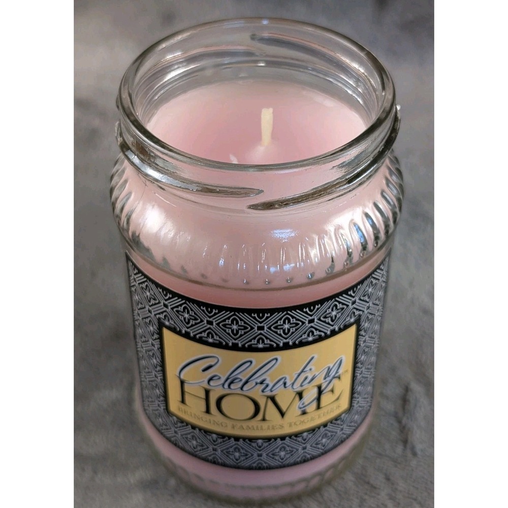 Celebrating Home Candle – Angel's Touch‎ Pink Jar 16 oz – Discontinued Scent - Picture 2 of 3
